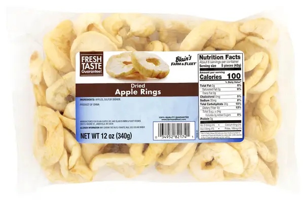 استاندارد صادرات سیب خشک